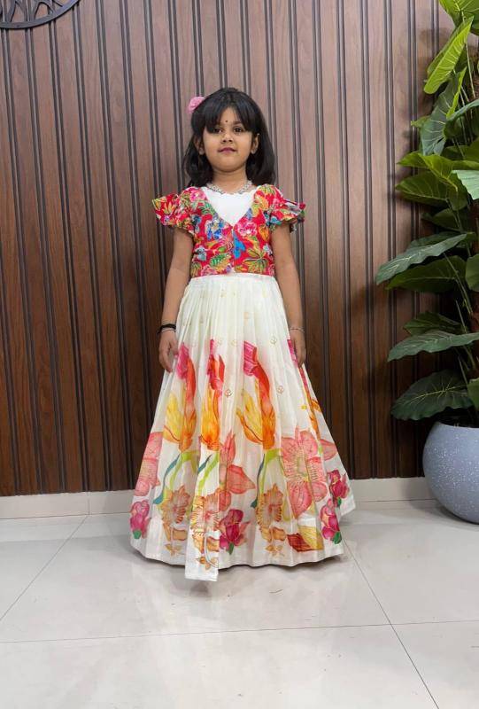 NEW LAUNCING KIDS GOWN crape Children wear exporters Delhi
